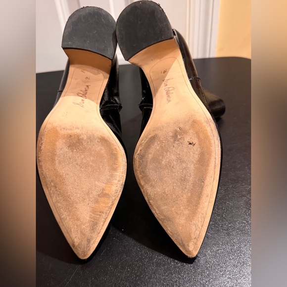 Sam Edelman Black Heeled patent leather ankle Boots size 10 - Picture 4 of 9